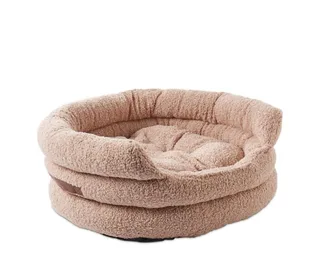 Ziggy beige sherpa pet bed, Adairs