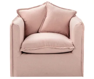 Montauk upholstered slipcover armchair, Temple & Webster