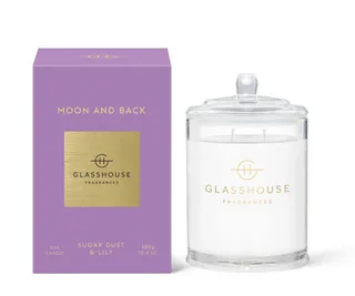 Moon and Back Sugar Dust & Lily candle, Glasshouse