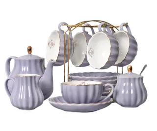 Sweejar porcelain tea set in Purple, Amazon
