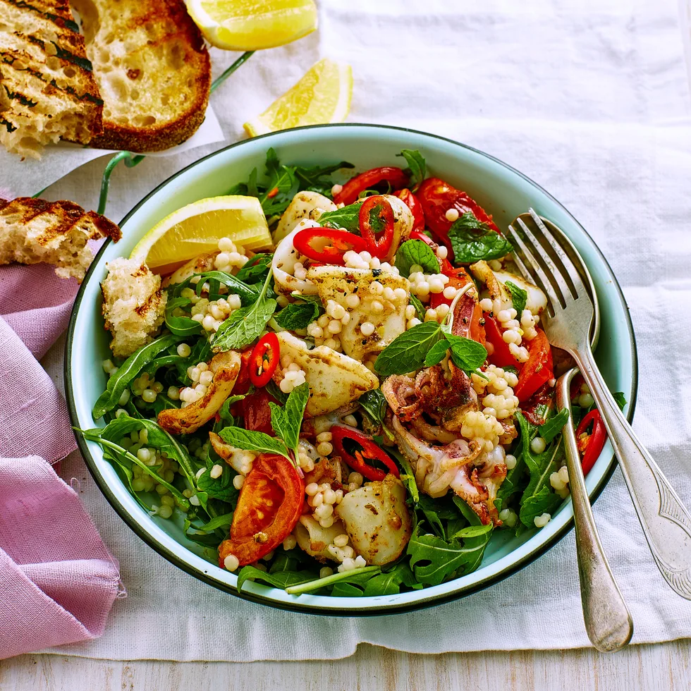 couscous with fennel squid
