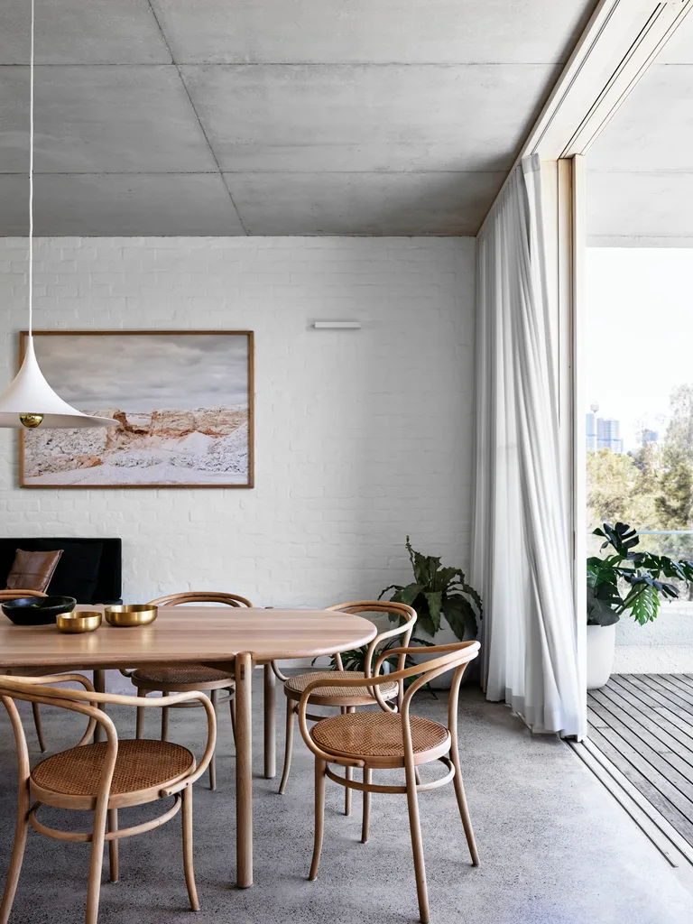 table and chairs in nice wooden colour in sustainable house