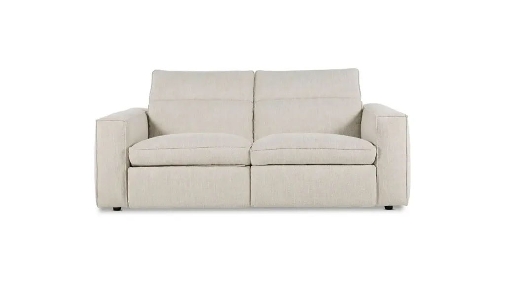 Abode Fabric 3 Seat Recliner in Vue Sand colourway from Lounge Lovers.