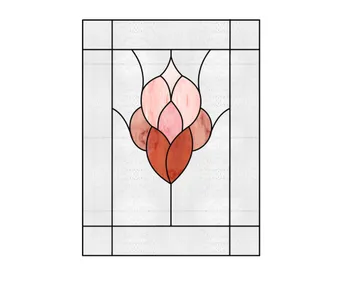 Downloadable pattern for flower stained glass window from Etsy