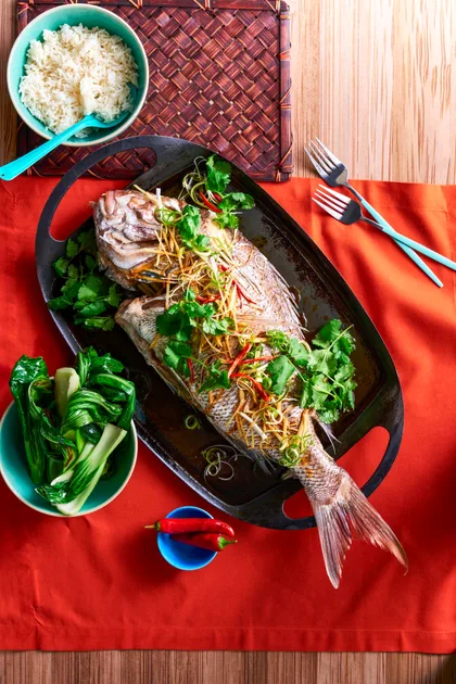 Steamed snapper Chinese-style - Better Homes &amp; Gardens Australia