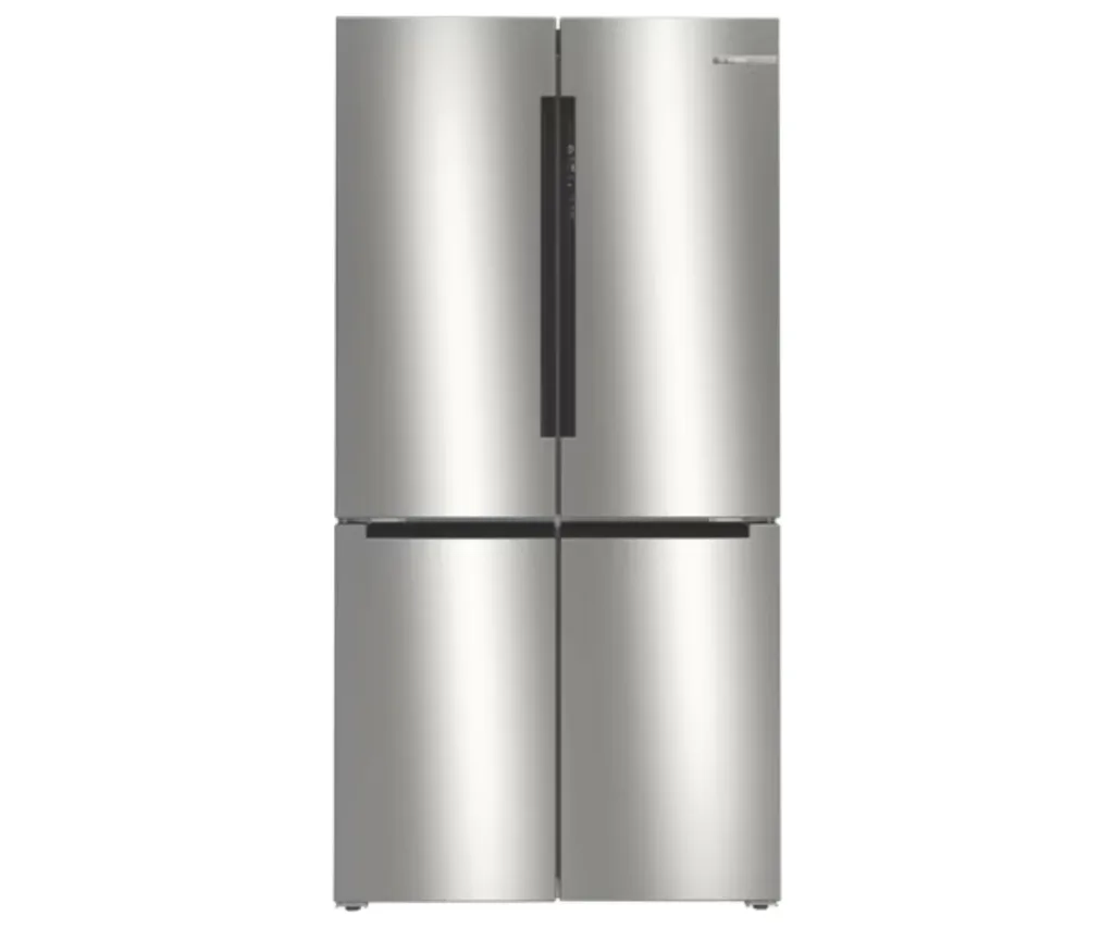 bosch best smart fridge with silver double doors on fridge and freezer compartment