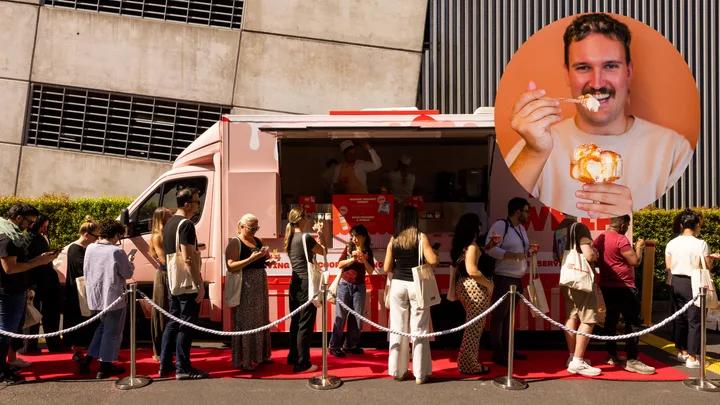 swisse ice cream truck red carpet