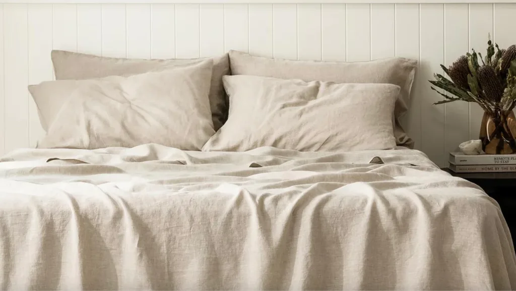 I Love Linen French Flax Linen Sheet Set in Natural.