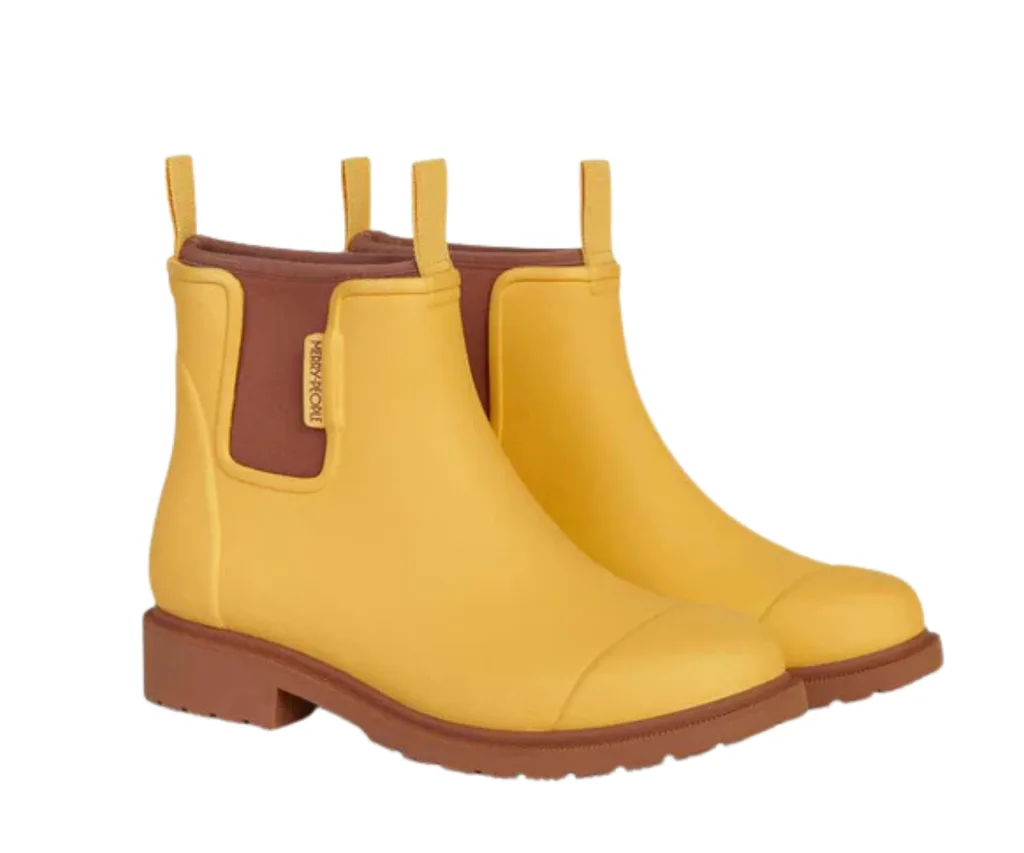 merry people gardening boot with yellow and brown colouring