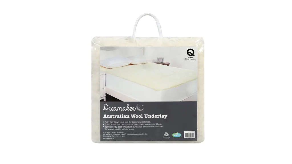 This Australian wool underlay with fully fitted skirt from Temple & Webster can be used as a simple mattress topper.