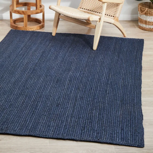 just rug works well in the bedroom like this navy braided one