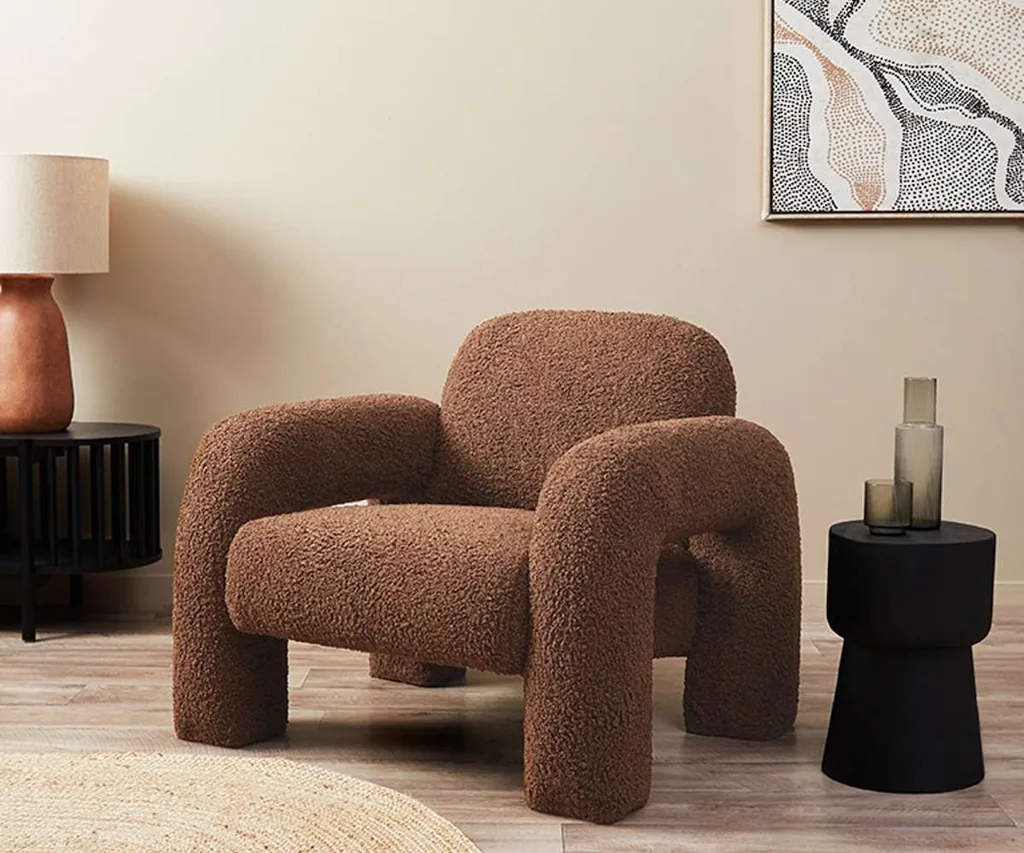Mocka's Felix Sherpa Chair in Chocolate.