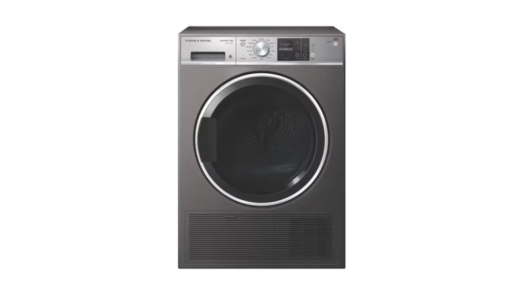 The Fisher & Paykel 9kg Heat Pump Dryer (DH9060FSG1) has a 10-star energy rating.