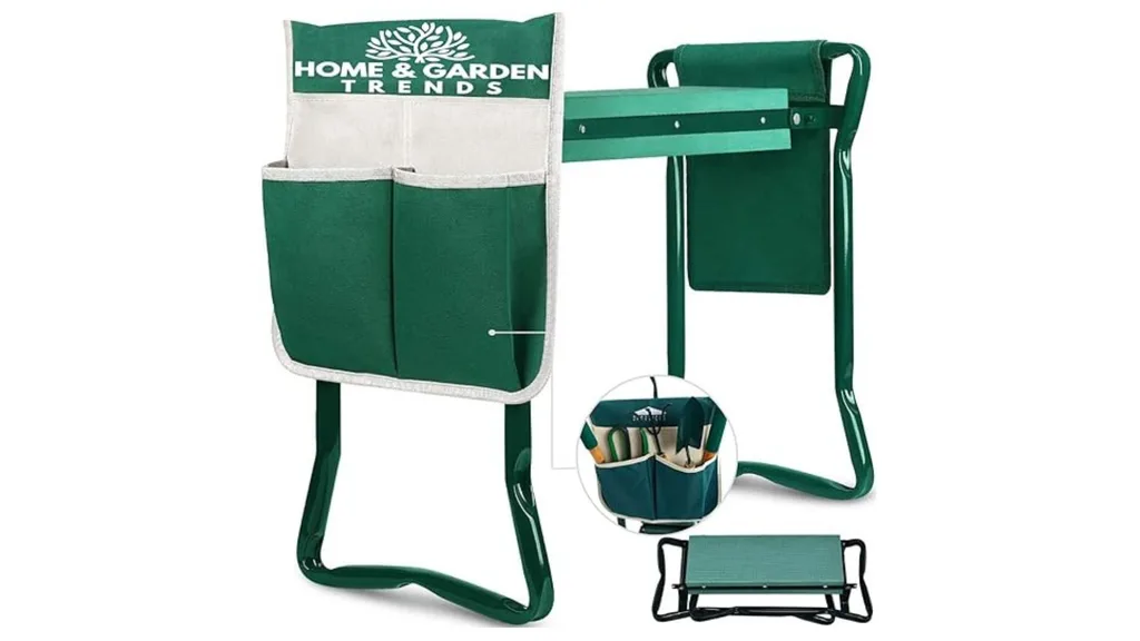 Garden Kneeler and Seat, Foldable Garden Stool Heavy Duty Gardening Bench for Kneeling and Sitting