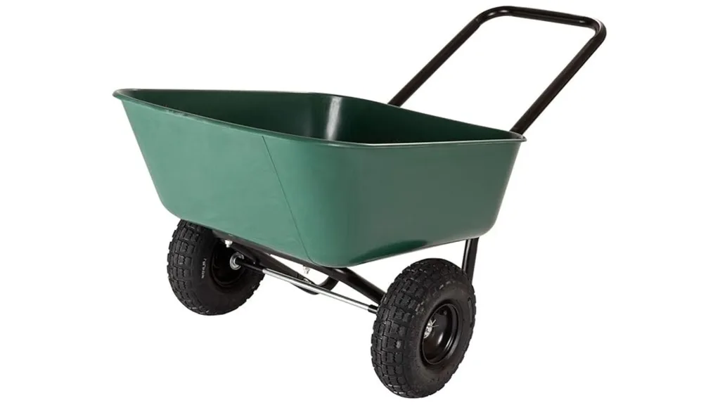 Garden Star 70019 Garden Barrow Dual-Wheel Wheelbarrow/Garden Cart