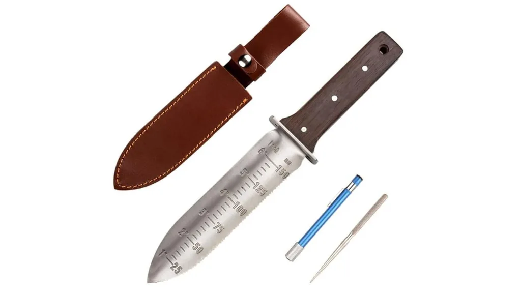 Hori Hori Garden Knife with FREE Diamond Sharpening Rod