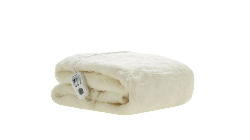 Linen House Wool Multizone Electric Blanket in Cream.