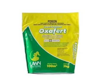 Oxafert preemergent weed killer and lawn fertiliser