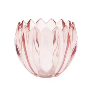 Habitat Flora glass candle holder, Pillow Talk
