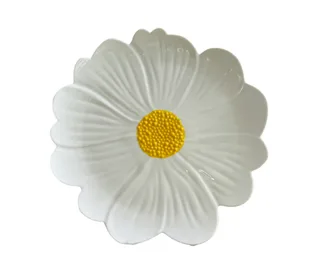 White and yellow flower plate, Noss
