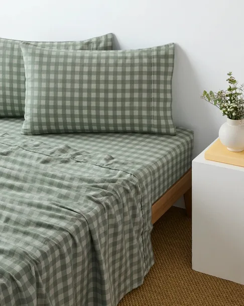 Knox Check flannelette sheets from Target