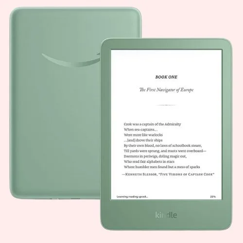 Amazon Kindle (2024 release) in matcha colour