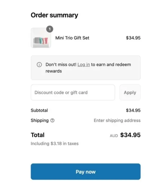 Mobile view of Ecoya checkout with Ecoya discount codes field visible