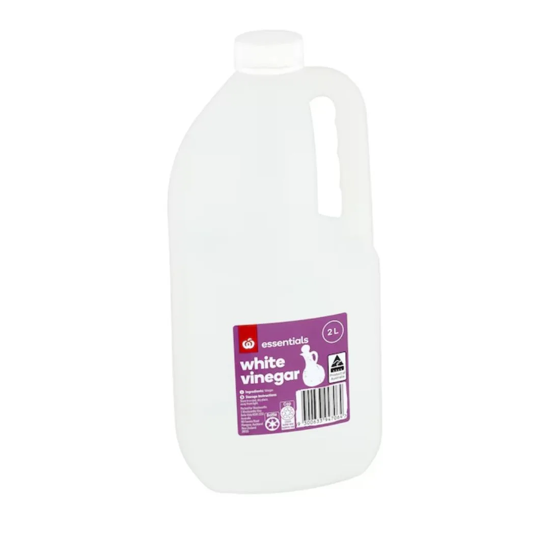 Woolworths Essentials White Vinegar 2 litres.