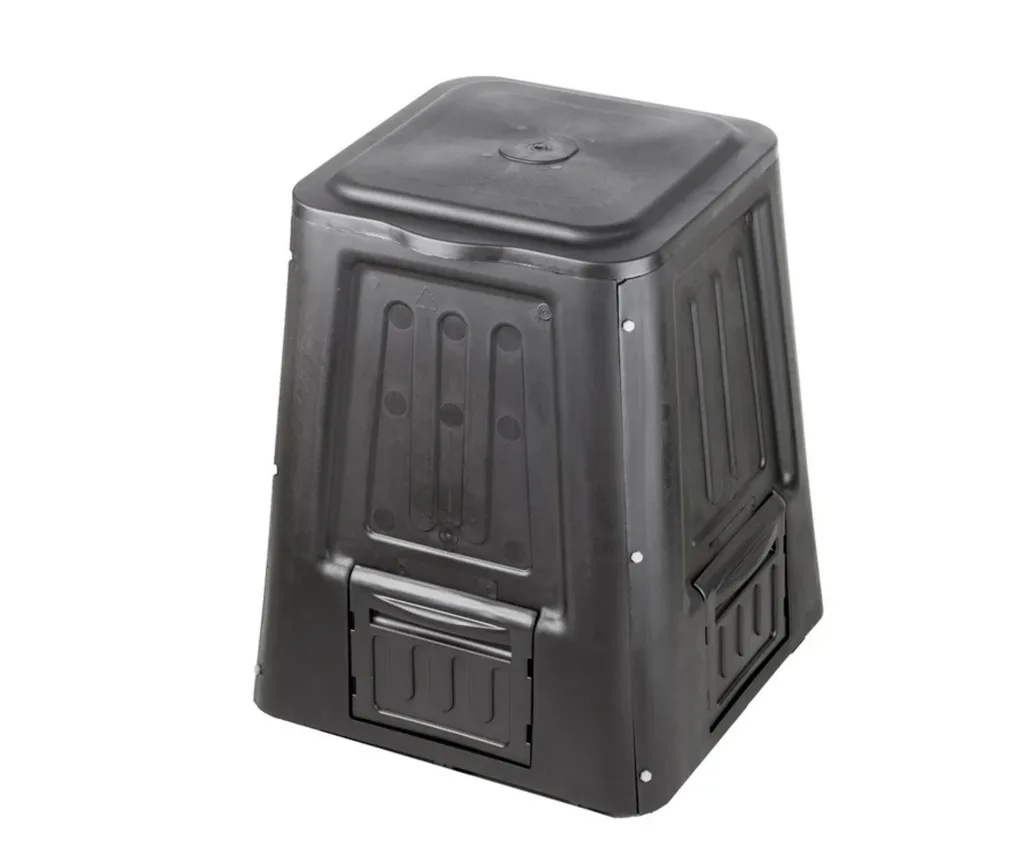 black box bin from maze with lid on top