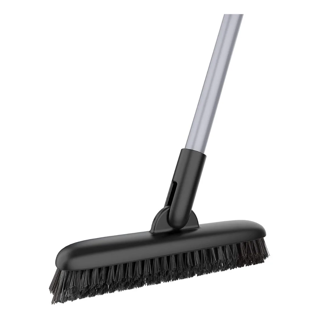 MR.SIGA Grout Scrub Brush with long handle, shower floor scrubber for cleaning, tile scrub brush with stiff bristles