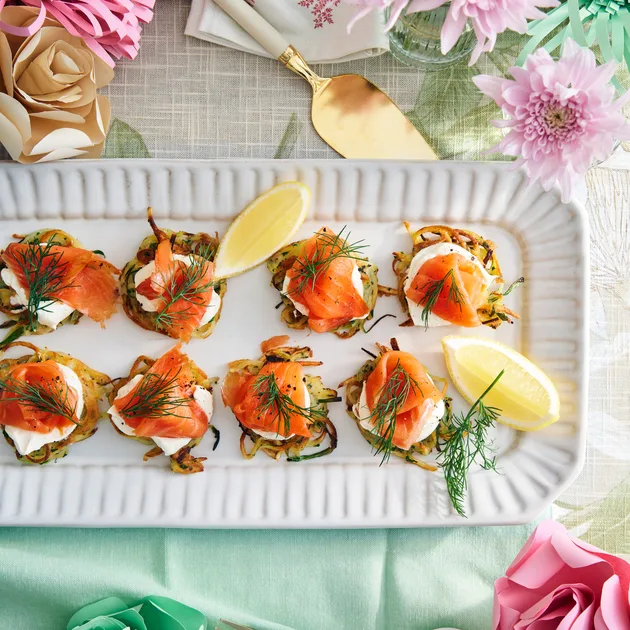 Mini smoked salmon and herb rosti - Better Homes & Gardens Australia
