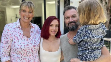 sharna bugess at home with brian austin green
