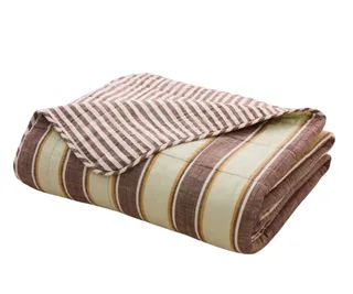 Rory washed cotton Mara Striped blanket, Sheet Society