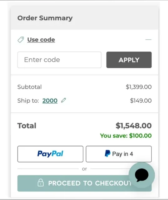 Mobile screenshots of the Temple and Webster discount code expanded field