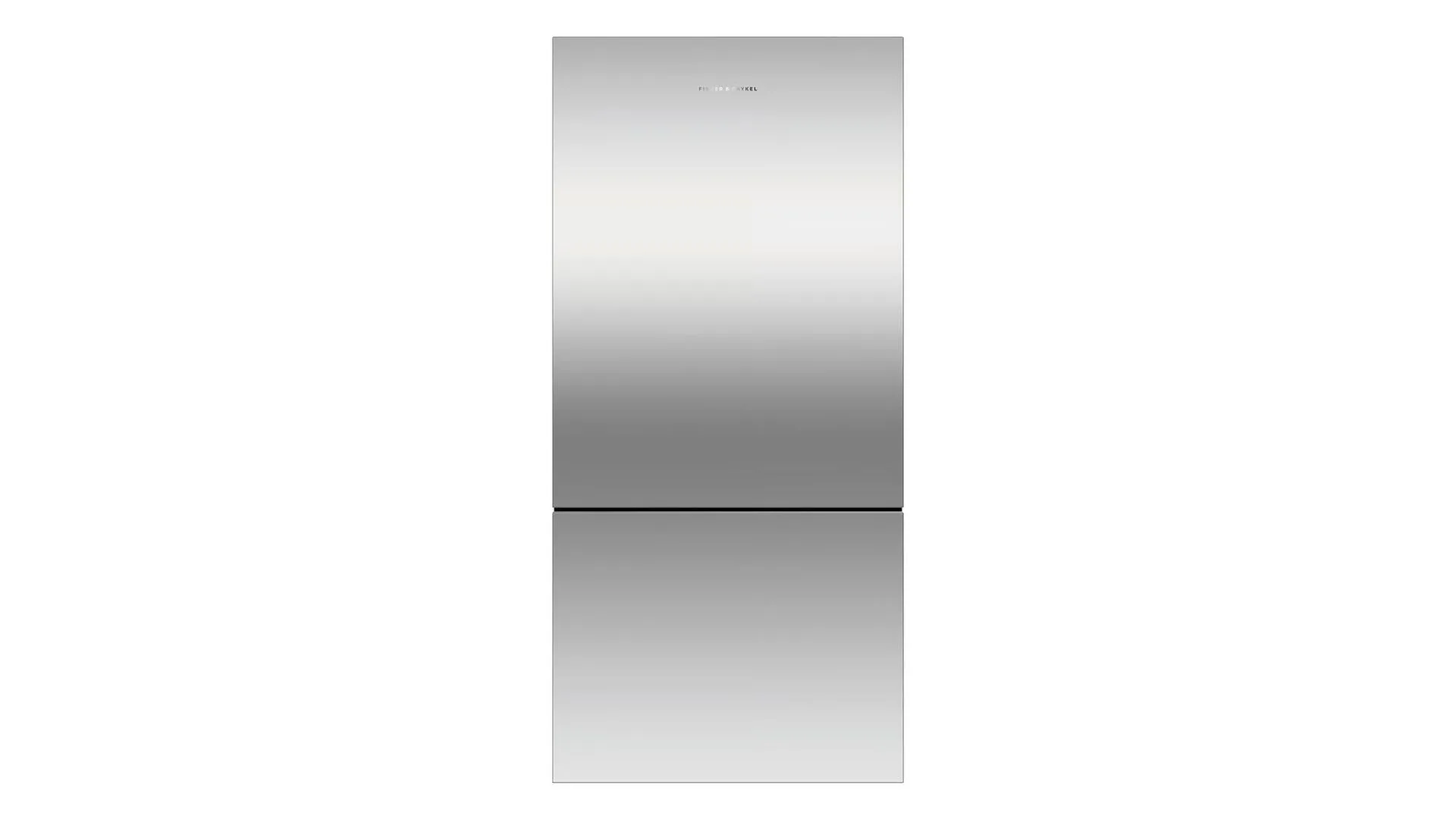 Fisher & Paykel Series 5, 494l bottom mount refrigerator in stainless steel.