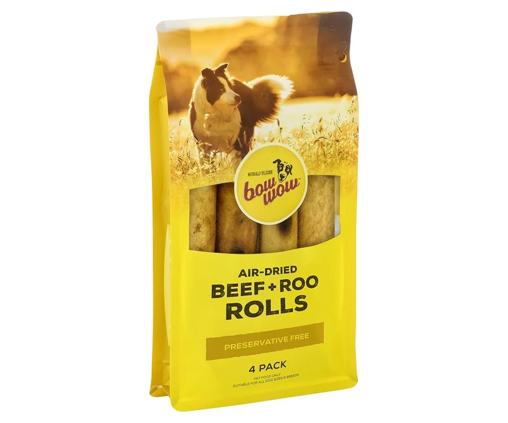air fried beef roo rolls from bow wow on amazon