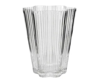 Figaro fluted glass vase, French Knot