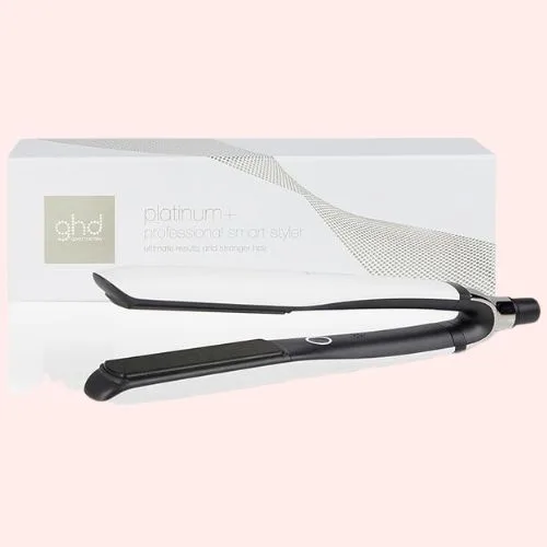 ghd platinum+ Hair Straightener, A Smarter Hair Straightening and Curling Tool For Stronger Hair And Colour Protection, On All Hair Types, Lengths And Textures, Universal Voltage, AU Plug - White