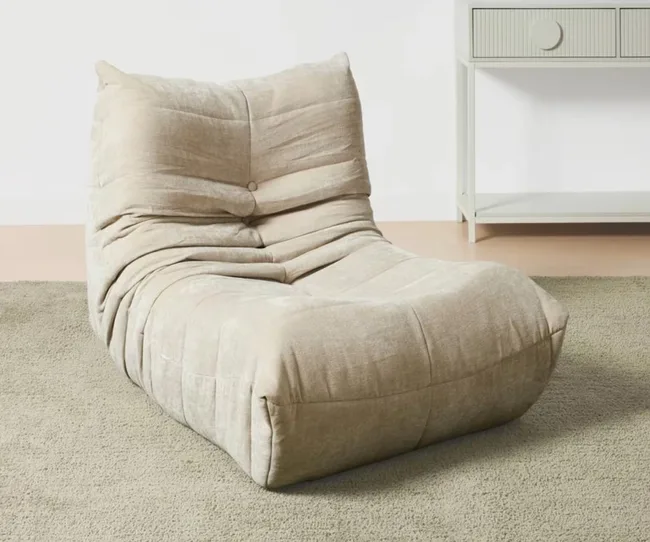 Togo replica chair from Kmart in beige colour