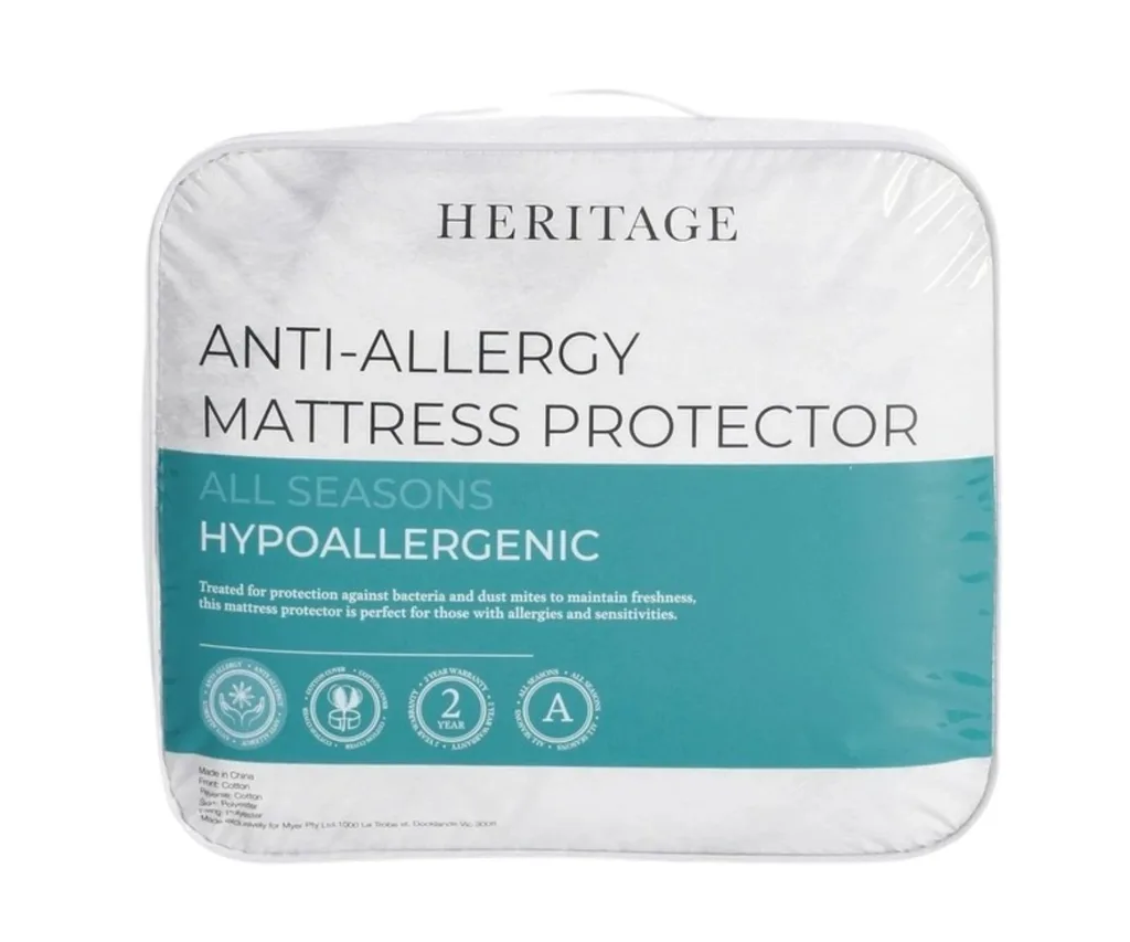 Heritage Allergy Sensitive Mattress Protector in White