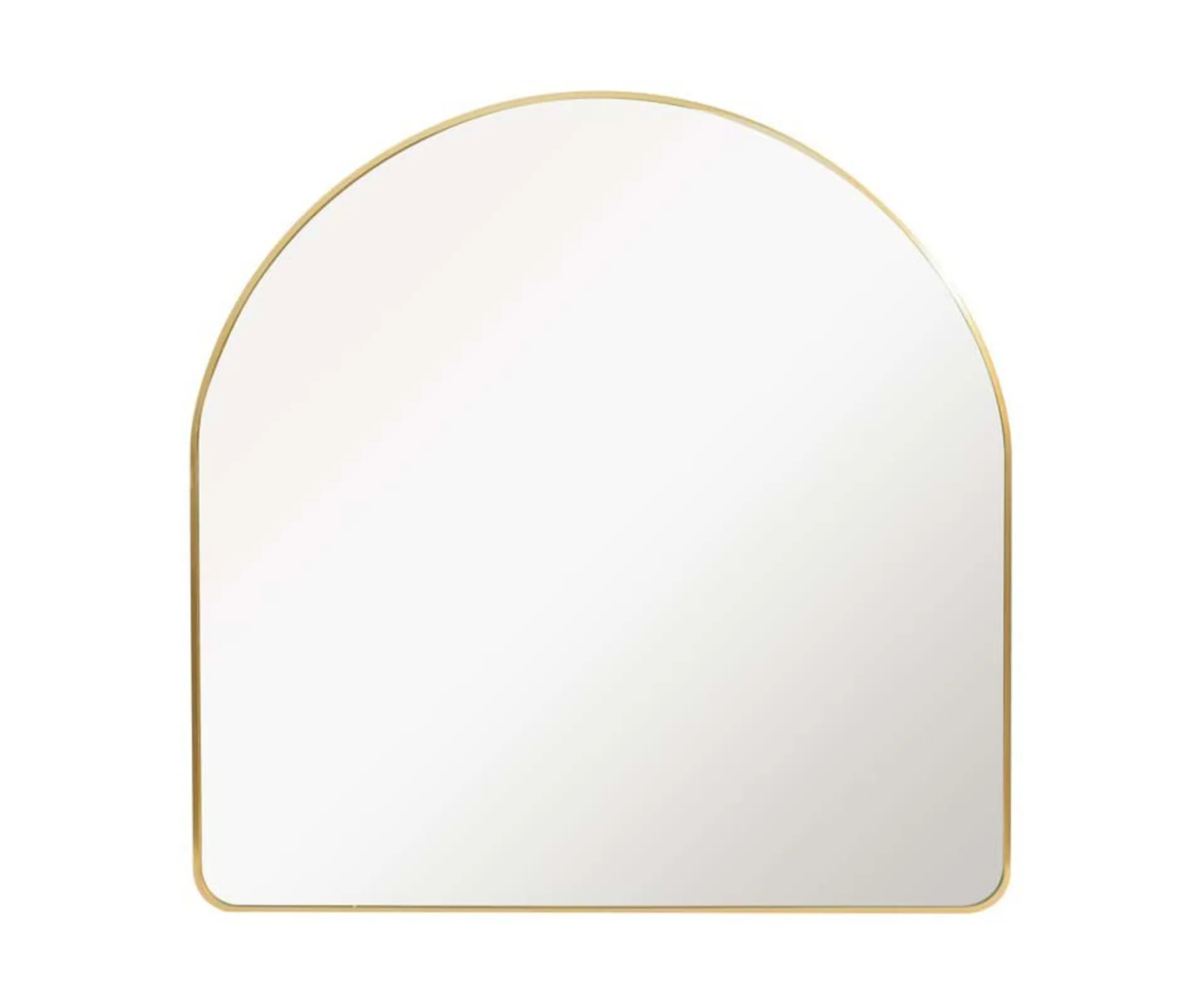 arched mirror from freedom with brass border