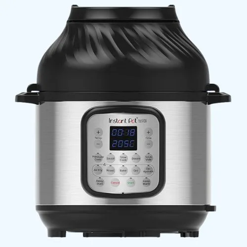 Instant Pot Duo Crisp + Air Fryer 11-in-1 Multicooker, 8L - Pressure Cooker, Air Fryer, Slow Cooker, Steamer, Sous Vide Machine, Dehydrator with Grill, Food Warmer and Baking Functions - Best Amazon Prime Day tech deals
