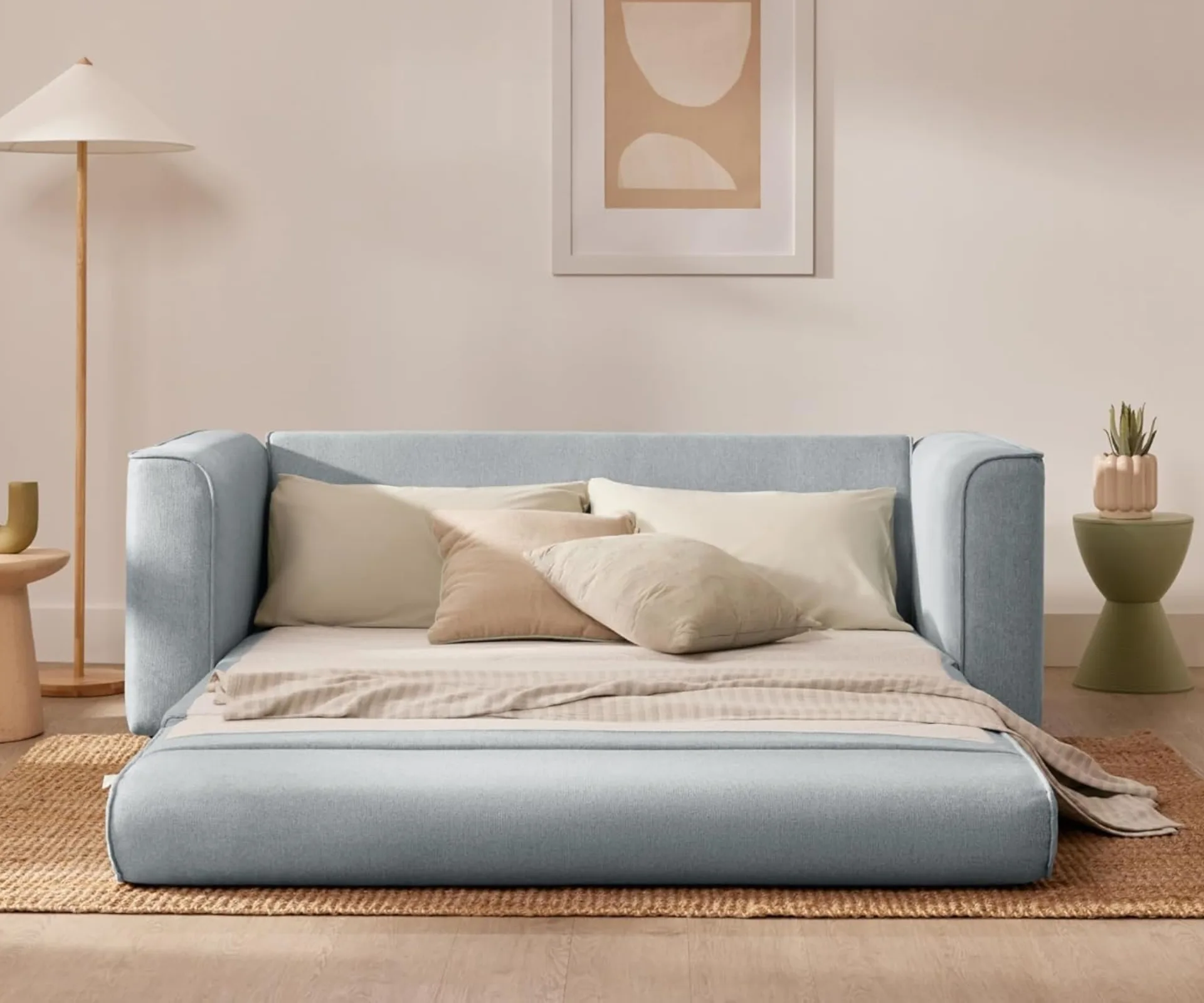 Koala OG sofa bed in light blue available on Amazon
