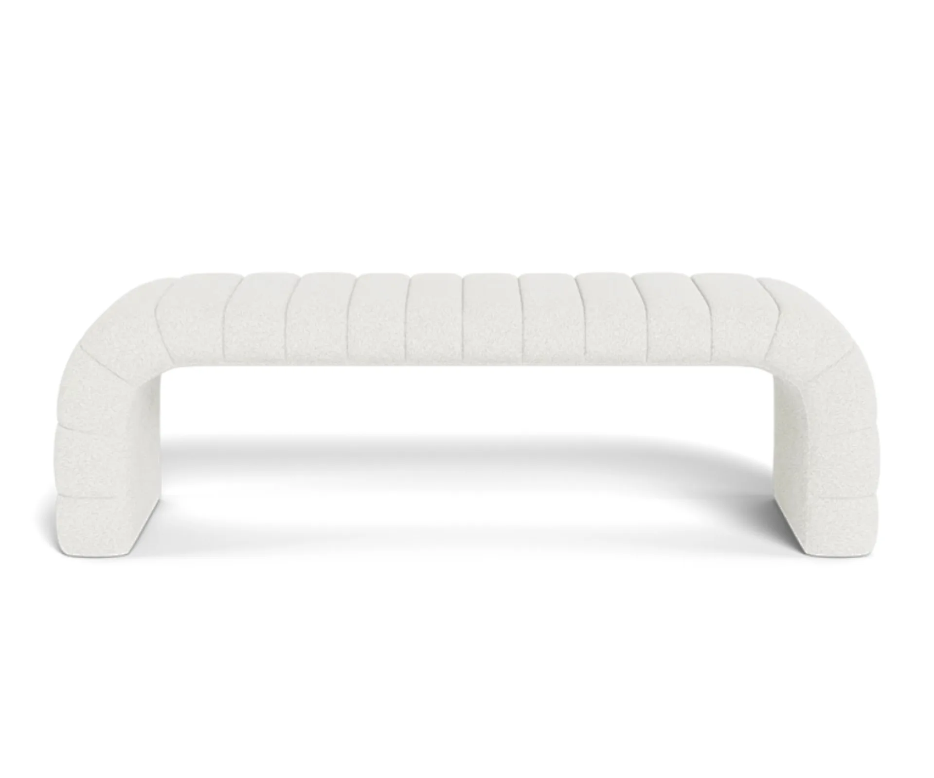 lennix fabric bench from freedom for a cosy nook in a white colourway