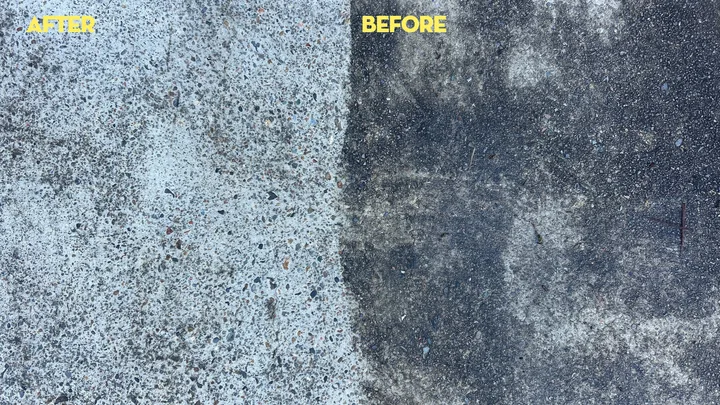mouldy driveway before and after pictures