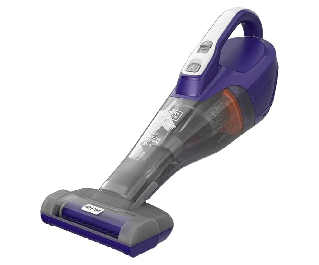 black and decker dustbuster mini vacuum for dog hair with purple features