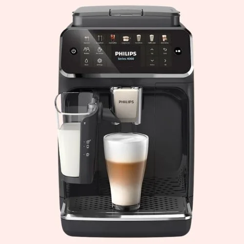 Philips 4400 Series Fully Automatic Espresso Machine – 12 Hot & Iced Coffees, Quick-to-Clean LatteGo Milk System, SilentBrew, QuickStart, Ceramic Grinder, New 2025 Model, Black (EP4441/20)