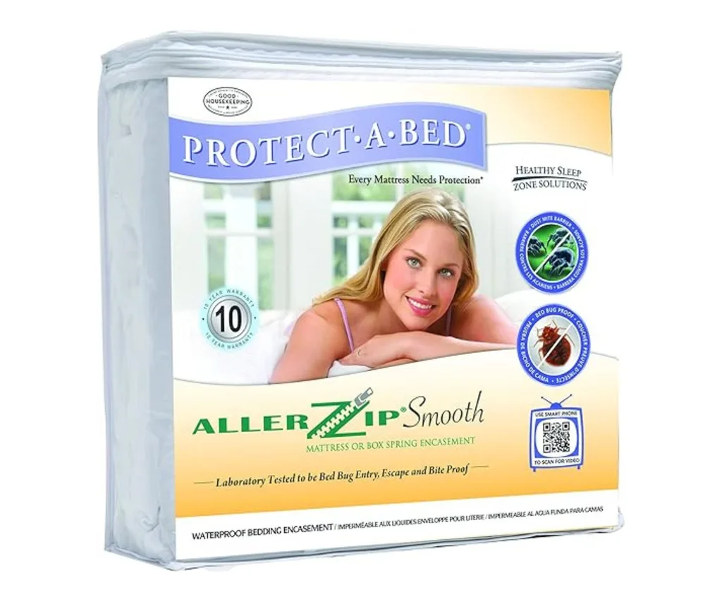 Protect-A-Bed, Allerzip Mattress Encasement, 11” - 18” Height, Waterproof, Zippered, 6-Sided, Queen