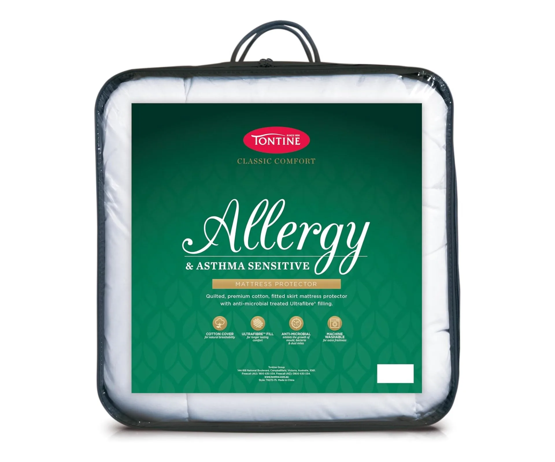 Tontine Classic Comfort allergy and asthma sensitive mattress protector