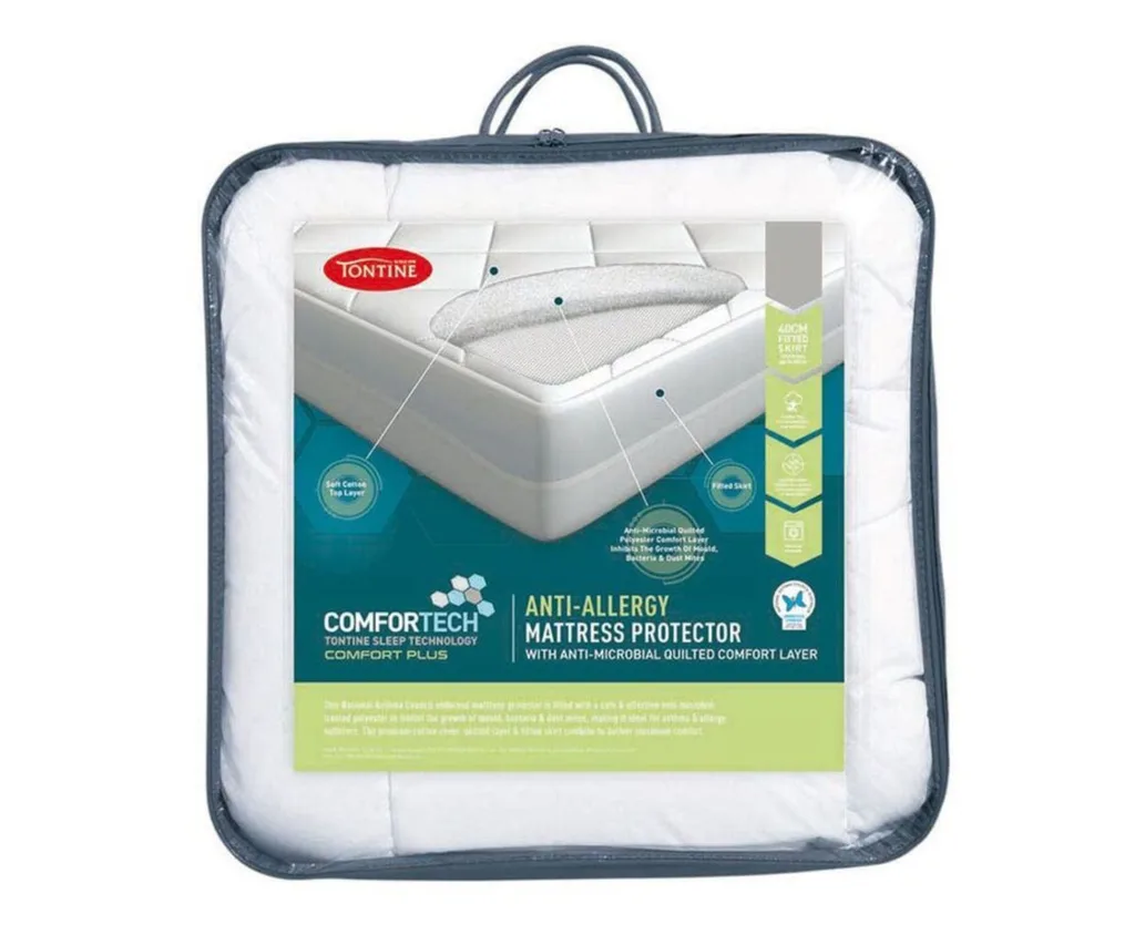 Tontine Comfortech Anti Allergy Mattress Protector White